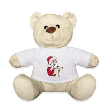 Santa's Naughty or Nice List - Teddy Bear - white - Front