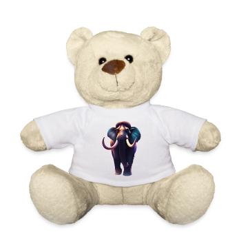 Grand mammouth effrayant - Nounours - blanc - Devant