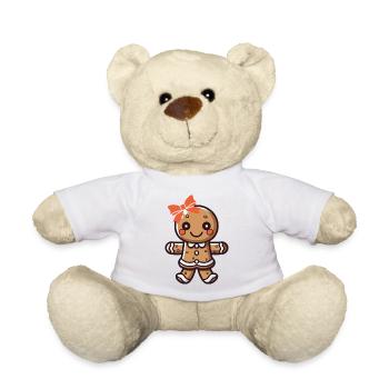 Fille en pain d’épice - Nounours - blanc - Devant