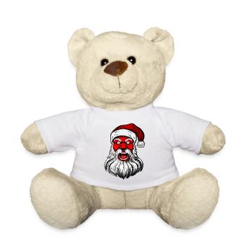 Gruseliger Böser Weihnachtsmann, Scary santa claus - Teddy Bear - white - Front