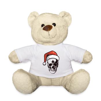 Skull Santa Claus - Teddy Bear - white - Front