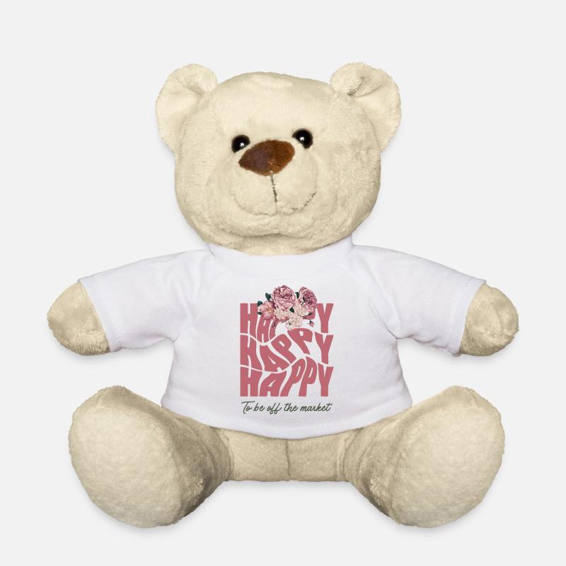 Conception de poule avec des accents floraux - Nounours - blanc
