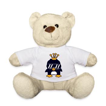 Couronne Pingouin Roi Reine Prince Princesse Petit - Nounours - blanc - Devant