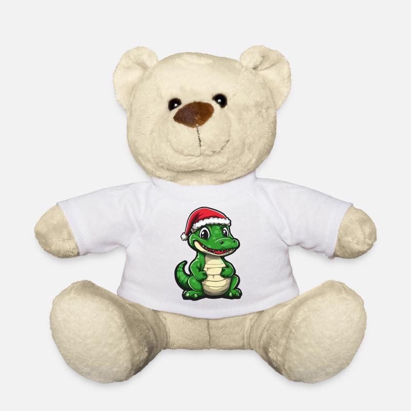Alligator Weihnachten - Teddy - Weiß