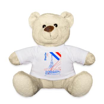 Paris and its Iron Lady - Teddy Bear - white - Front