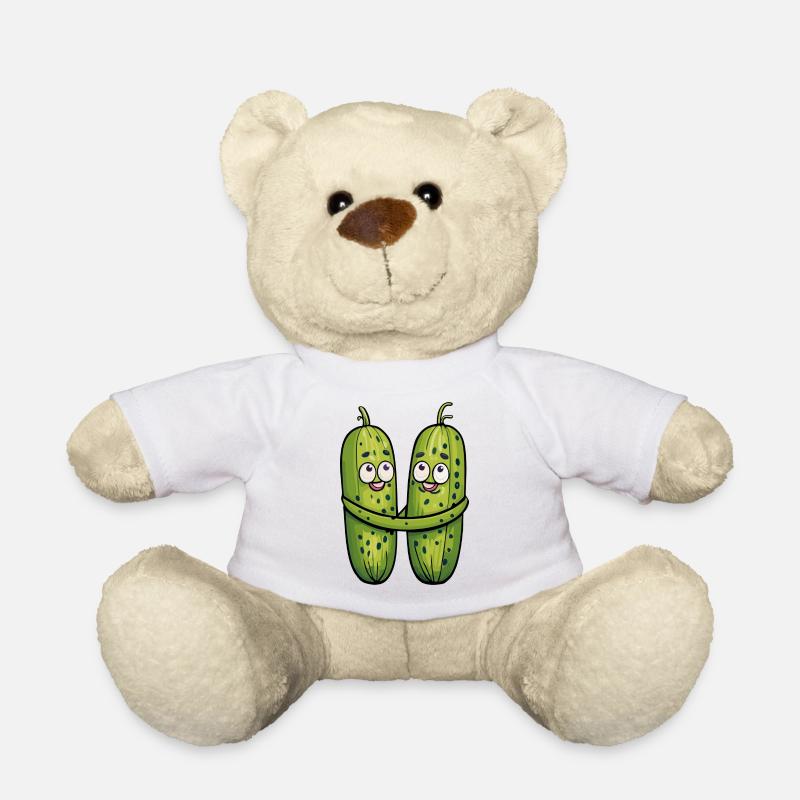 Verliebte Essiggurken - Teddy - Weiß