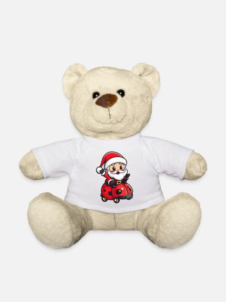 Marienkäfer Weihnachtsmann Cartoon - Teddy - Weiß