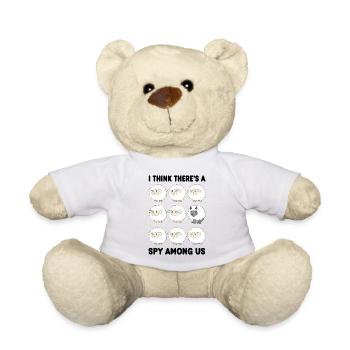 Je pense qu’il y a un loup espion parmi les moutons - Nounours - blanc - Devant