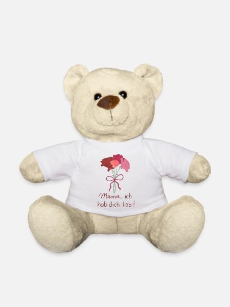 Mama, ich hab dich lieb - Teddy - Weiß