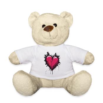 Heart for art lovers - Teddy Bear - white - Front