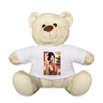 Asia Asian Japanese Beautiful Wife Japan - Teddy Bear - white - Front
