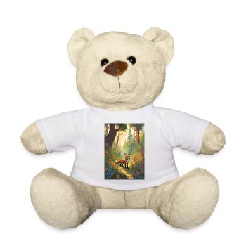 Fuchs im Wald Grün Märchen - Teddy - Weiß - Vorne