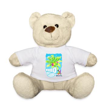 Bunte Palmen Rio de Janeiro, Brasilien - Teddy - Weiß - Vorne