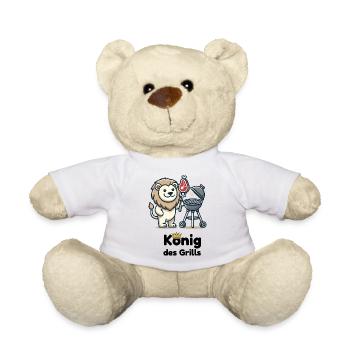 Löwe am Grill mit Krone - Teddy - Weiß - Vorne