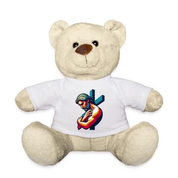 Christian man - Teddy Bear - white - Front