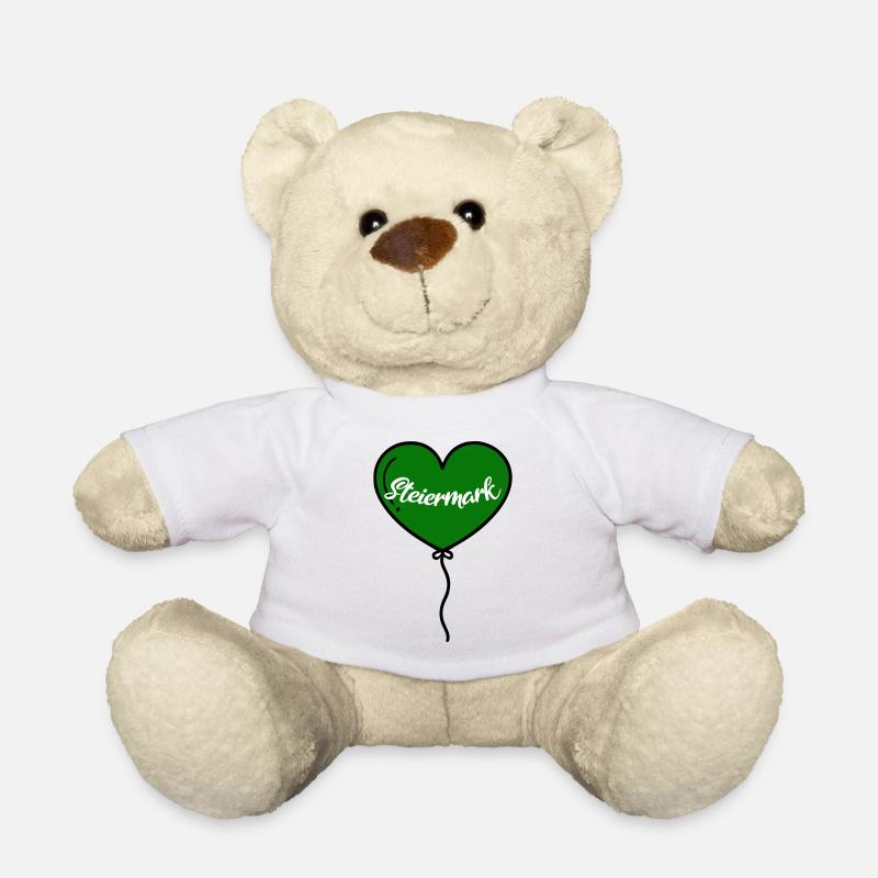 Steiermark Herz Luftballon - Teddy - Weiß