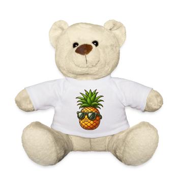 Pineapple with sunglasses - Teddy Bear - white - Front