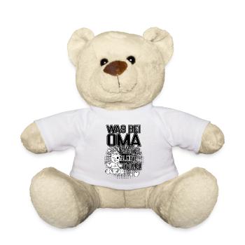 was bei oma passiert, oma ohne regeln, oma humor b - Teddy - Weiß - Vorne