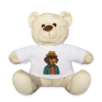 Chien cool dans le style de la rue - Nounours - blanc - Devant
