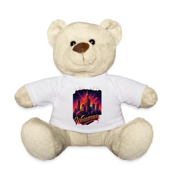 Warsaw Warszawa Capital Poland Gift - Teddy Bear - white - Front