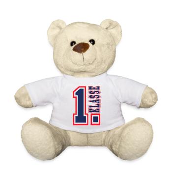 1. Klasse - Schulkind Klasse 1 - Teddy - Weiß - Vorne