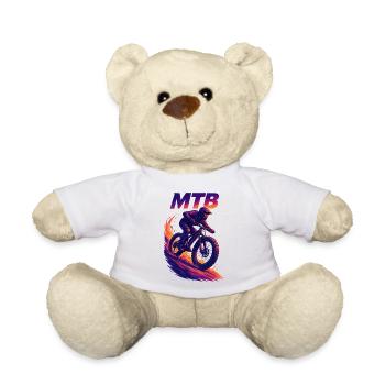 MTB Mountainbiking Fatbike cruisen Geschenk - Teddy - Weiß - Vorne