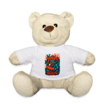 Berlin Dämon Feuergrafik - Teddy - Weiß - Vorne