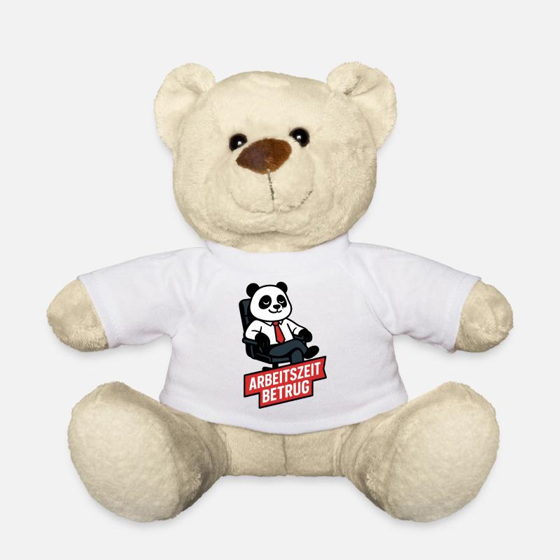 Panda Arbeitszeitbetrug Shirt - Teddy - Weiß