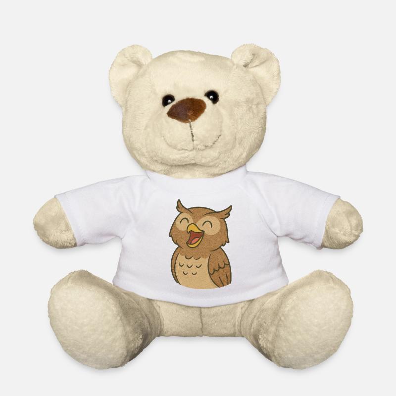Eule_die_Lacht - Nounours - blanc