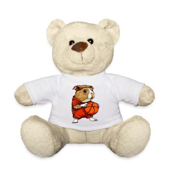 Guinea pig basketball / basketball player Meersc - Teddy Bear - white - Front