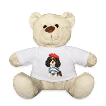 Fotogene Matrosen Baskenmütze Hund - Teddy - Weiß - Vorne