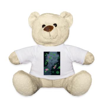 Mysterious Horse in the Water Night - Teddy Bear - white - Front