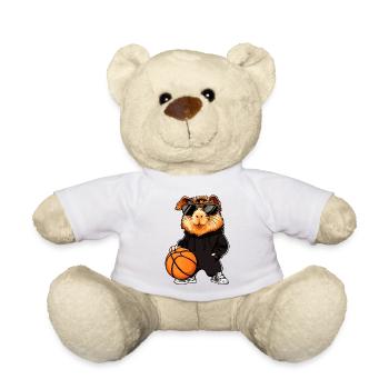 Basket-ball cochon d'Inde - Nounours - blanc - Devant