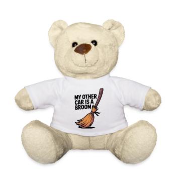 Mein anderes Auto ist ein Besen - Teddy - Weiß - Vorne