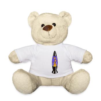 Lava Lamp Retro – Psychedelic Design - Teddy Bear - white - Front