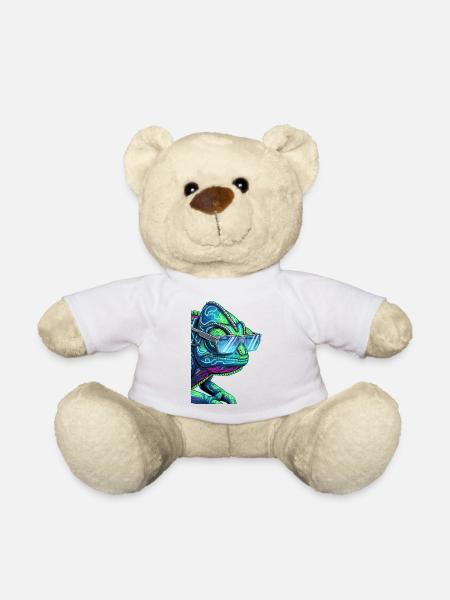 Cyber-Chamäleon mit Sonnenbrille - Teddy - Weiß