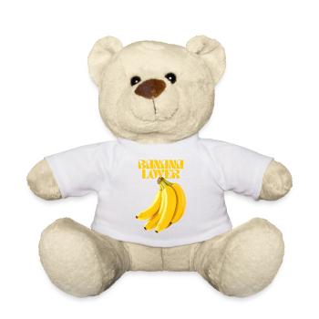 Hellgelbe Bananencluster-Illustration - Teddy - Weiß - Vorne