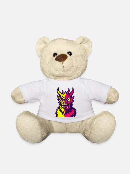 Pop Art Teufels Monster - Teddy - Weiß