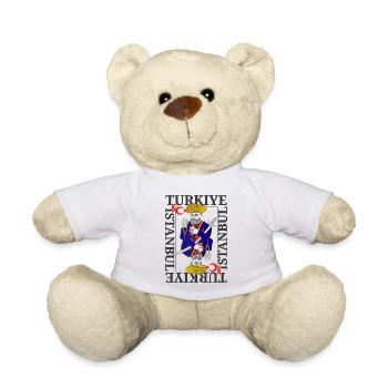 Sultan Ottoman Turkish Warrior King Card Modern Game - Teddy Bear - white - Front