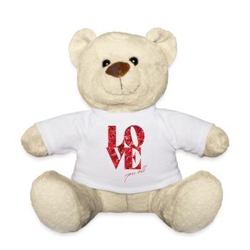 Vivid Love You All mit funkelnden Akzenten - Teddy - Weiß - Vorne
