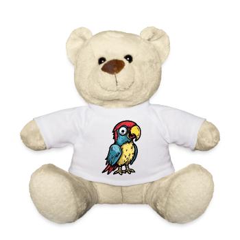 Papagai Halloween Bande dessinée drôle - Nounours - blanc - Devant