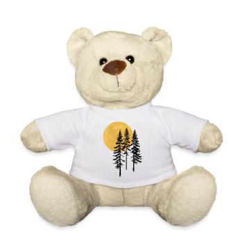 Sunset Pine Silhouette - Teddy Bear - white - Front