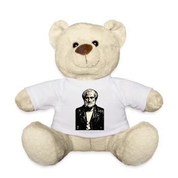 Aristoteles Antiker Philosoph Noir Rebell Porträt - Teddy - Weiß - Vorne