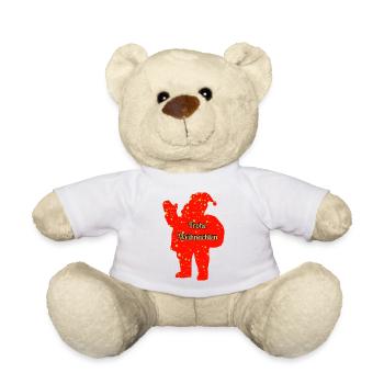 Weihnachtsmann rot Frohe Weihnachten Text - Teddy - Weiß - Vorne