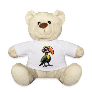 Toucan Bird Halloween Comic Funny - Teddy Bear - white - Front