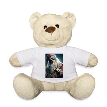 Scary Christmas Krampus Santa - Teddy Bear - white - Front