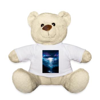 Faisceau d’OVNI au-dessus de la forêt de minuit - Nounours - blanc - Devant