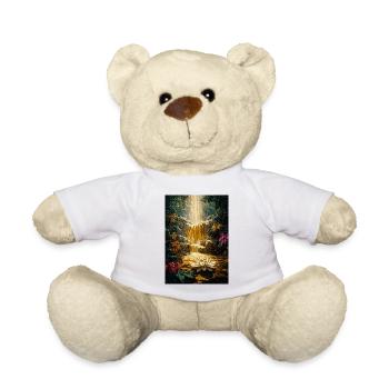 Golden Lotus Landscape - Teddy Bear - white - Front