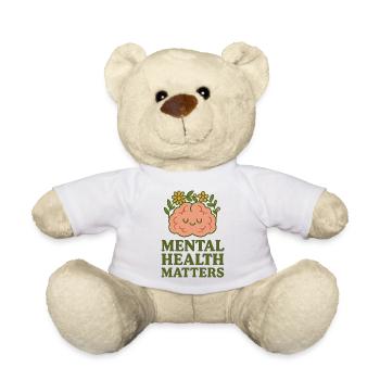 Blooming Brain Mental Health - Teddy Bear - white - Front