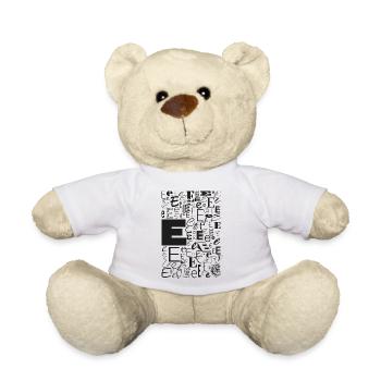 Typo E – Conception de lettres pour les amateurs de polices de caractères - Nounours - blanc - Devant